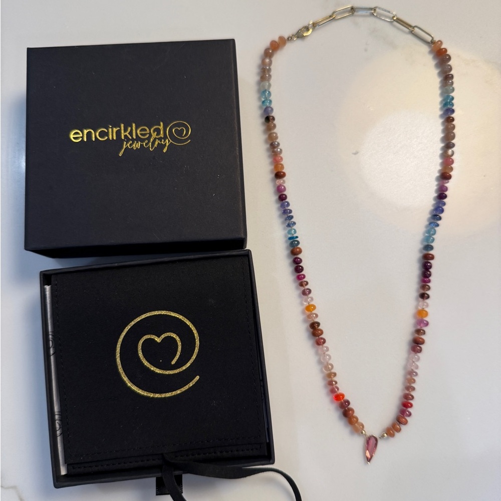 Encirkled “Athena” Multicolored Gemstone Necklace